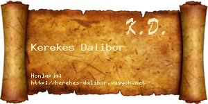 Kerekes Dalibor névjegykártya